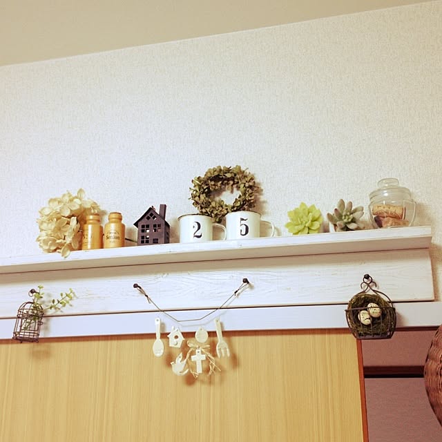 壁/天井/セリア/雑貨/100均/いなざうるす屋さん...などのインテリア実例 - 2014-08-17 17:33:21