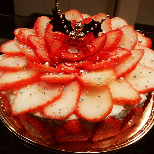 机/クリスマス/クリスマスケーキ/フルーツ/お料理...などのインテリア実例 - 2019-12-04 04:10:46
