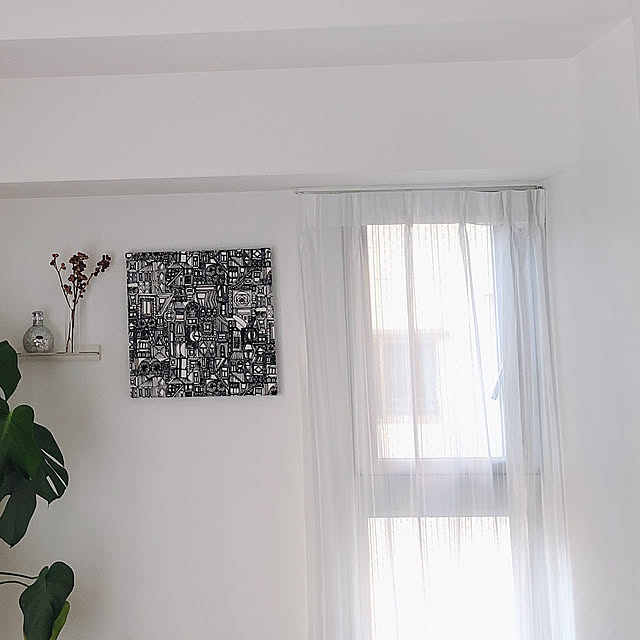 部屋全体/ファブリックパネル/スッキリ暮らしたい/新築マンション/シンプルな暮らし...などのインテリア実例 - 2019-01-21 11:56:28