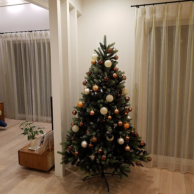 ayumiの-クリスマスツリー クリスマス ツリー 180cm 180 おしゃれ オーナメント オーナメントセット led 飾り セット ライト かわいい 電飾 クリスマスツリーセット ledライト Xmas christmastree tree 業務用 店舗用 法人用 福袋 新生活の家具・インテリア写真