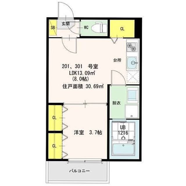 部屋全体/1LDK/間取り図のインテリア実例 - 2016-11-13 09:50:51