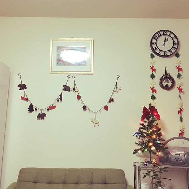壁/天井/Xmas飾り/100均/3CIONSのインテリア実例 - 2018-12-09 19:46:34