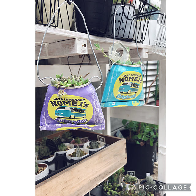 リメ缶バッグ/リメ缶/ガーデニング雑貨/お庭改造計画/多肉植物...などのインテリア実例 - 2021-09-26 20:22:11