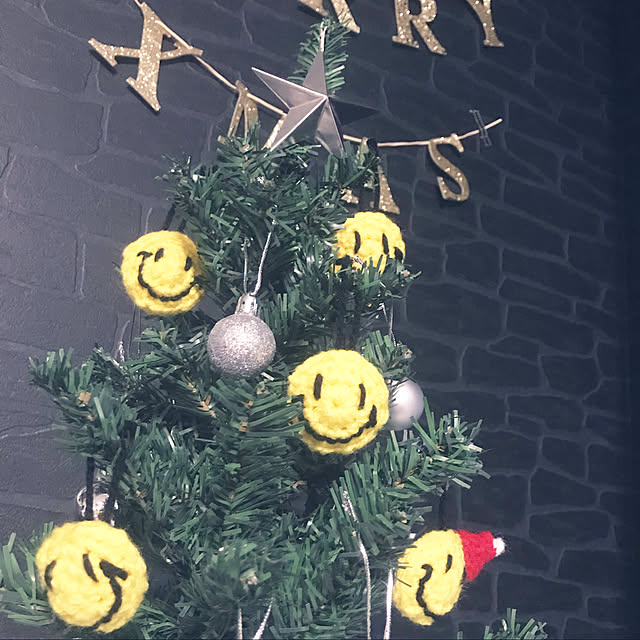 クリスマスツリー/クリスマス/スマイル/毛糸/ハンドメイド...などのインテリア実例 - 2020-12-20 16:59:48