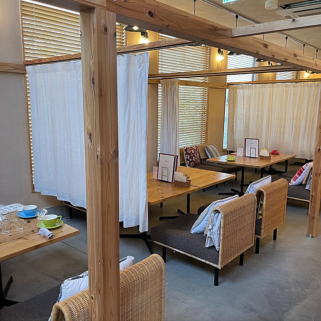 店舗リノベーション/店舗/喫茶店/カフェカーテン/カフェ...などのインテリア実例 - 2022-02-02 15:44:04