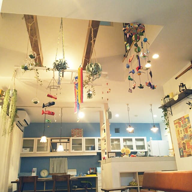部屋全体/漆喰壁/梁/ふきぬけ/プラントハンガー...などのインテリア実例 - 2016-04-19 22:31:00
