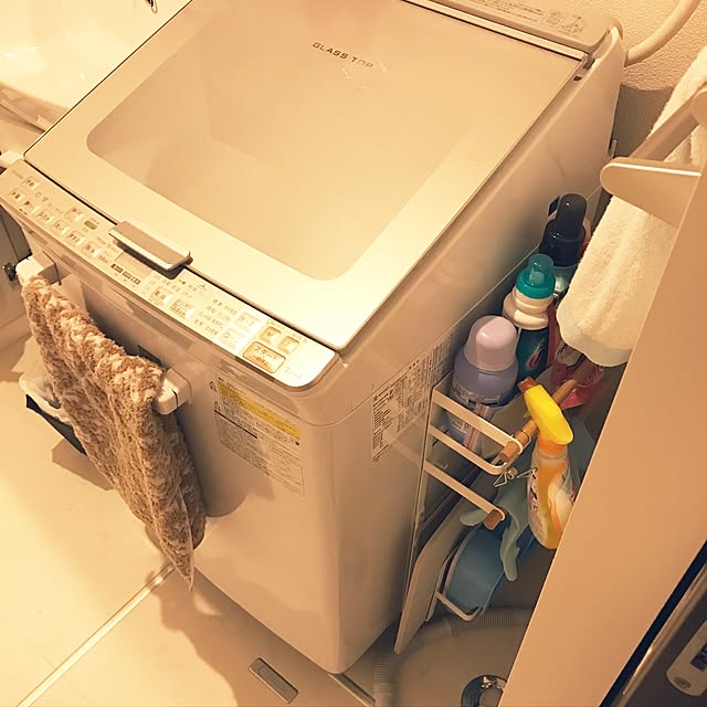 yurie278の山崎実業-tower タワー(山崎実業) 洗濯機横マグネット収納ラック タワー MAGNET WASHING MACHINE SIDE RACK 磁石式 シェルフ 収納 整理 ランドリーの家具・インテリア写真
