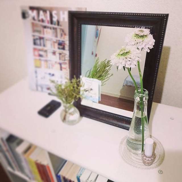 棚/本棚/鏡/植物/一人暮らし...などのインテリア実例 - 2013-11-26 02:52:05