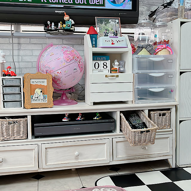 壁掛けテレビDIY/テレビボード/リモコン収納/いつもありがとうございます♡/RoomClip運営チームの皆様に感謝♡...などのインテリア実例 - 2023-03-21 08:11:58