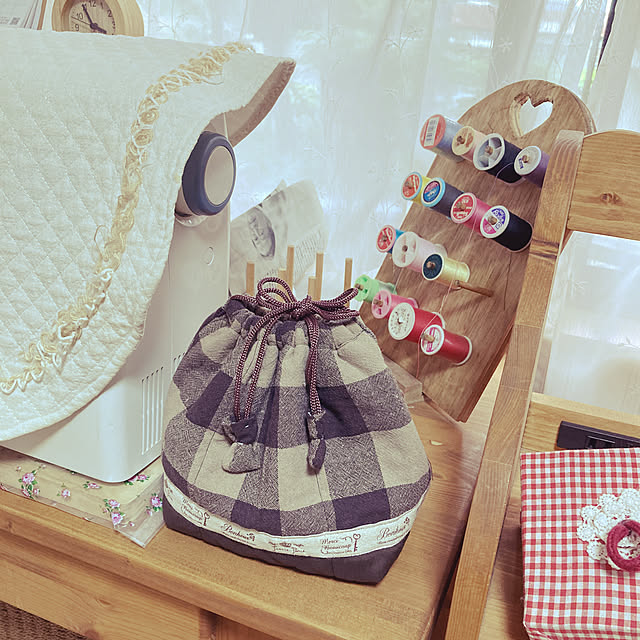 茶色とベージュのチェック柄/主人用/リネンのある暮らし/田舎暮らし/country style...などのインテリア実例 - 2022-08-22 17:15:39