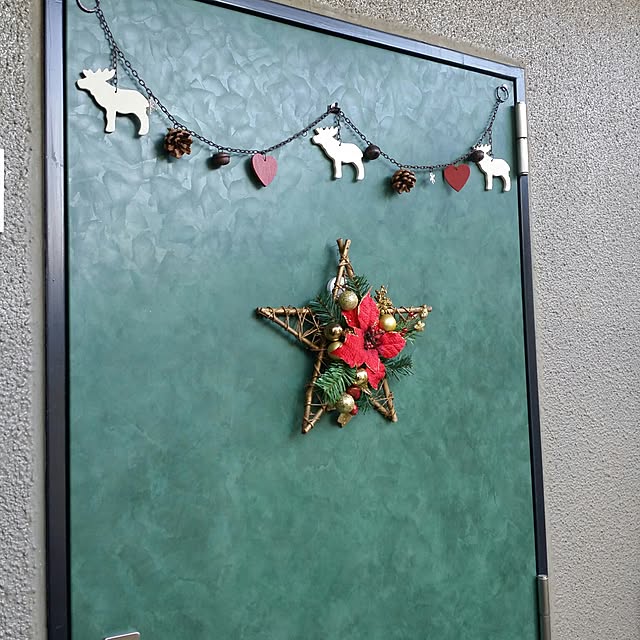 玄関/入り口/クリスマス/100均/ダイソー/ハンドメイド...などのインテリア実例 - 2016-12-11 13:29:49