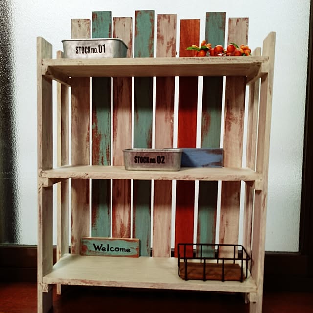棚/100均/100均リメイク/DIY/すのこリメイクのインテリア実例 - 2015-10-05 10:33:58