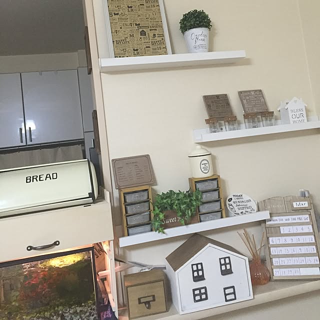 棚/DIY/IKEA/セリア/salut!...などのインテリア実例 - 2016-03-31 00:07:45