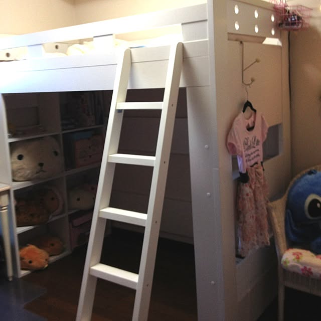 ベッド周り/白いベッドの写真が見たい/白い家具/ロフトベッド/ロフトベット...などのインテリア実例 - 2012-08-07 08:45:37