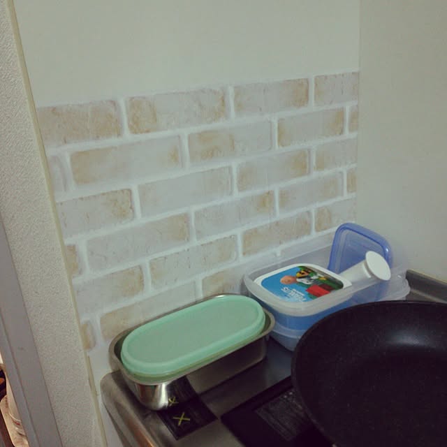 キッチン/一人暮らし/ダイソー/リメイクシートのインテリア実例 - 2017-06-02 22:46:38