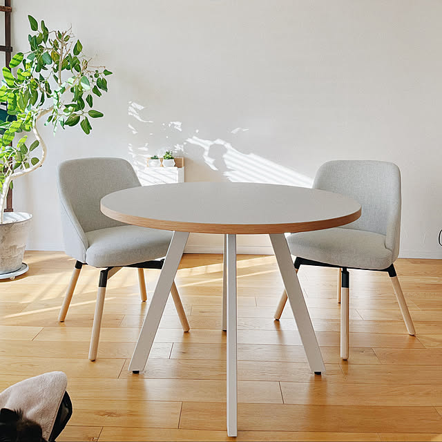 KANADEMONO THE CAFE TABLE / リノリウム White Steel 4pin KANADEMONO THE CAFE TABLE / リノリウム White Steel 4pin