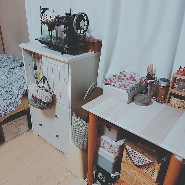 机/趣味部屋/手芸大好き/ディスプレイコーナー/ホワイトインテリアに憧れて♡...などのインテリア実例 - 2023-10-06 20:14:32