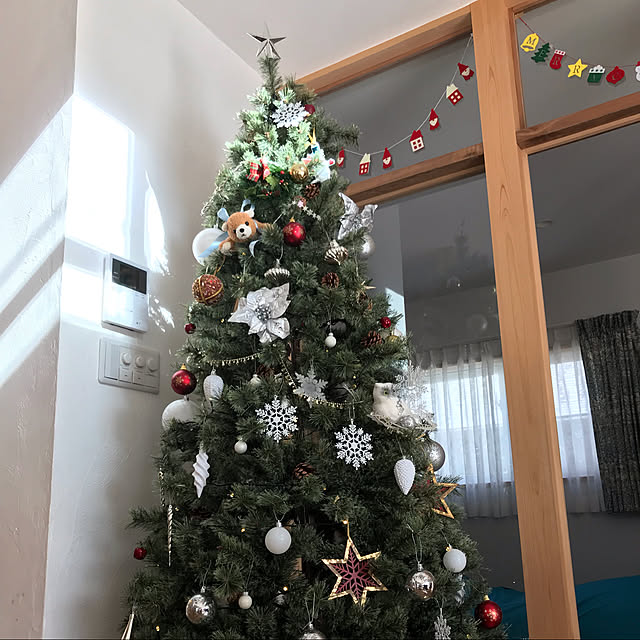 北欧/クリスマス/クリスマスツリー210㎝/部屋全体のインテリア実例 - 2021-12-19 12:42:00