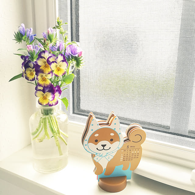 バス/トイレ/お花/お花のある暮らし/ダイソー/卓上カレンダー...などのインテリア実例 - 2018-04-30 08:32:27