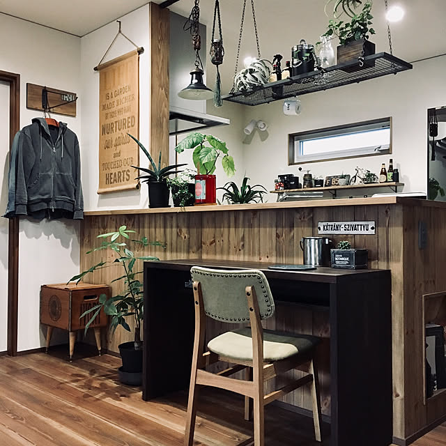 キッチン/観葉植物のある暮らし/ウォルナット/カウンターDIYのインテリア実例 - 2019-02-17 21:04:09