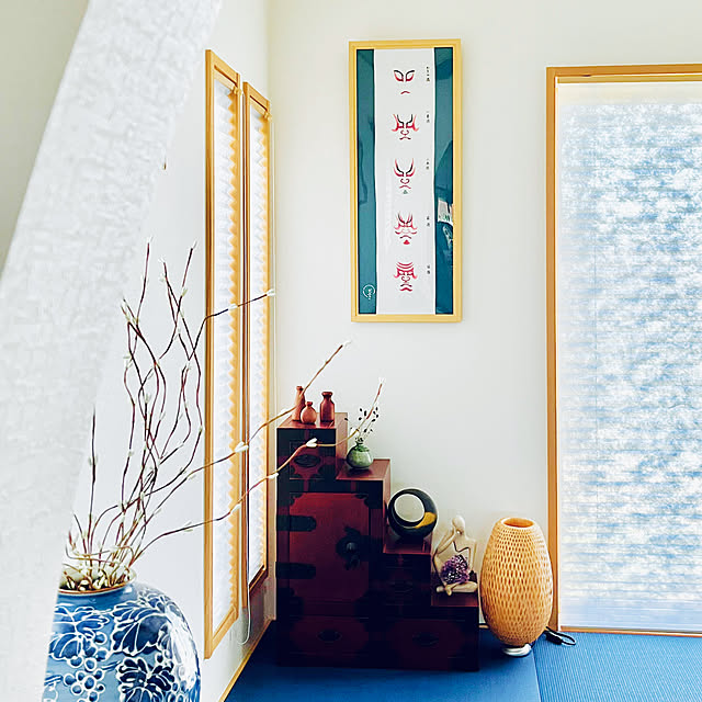 部屋全体/コメントお気遣いなく♡/琉球畳/階段箪笥/手拭い額...などのインテリア実例 - 2023-10-07 00:11:56
