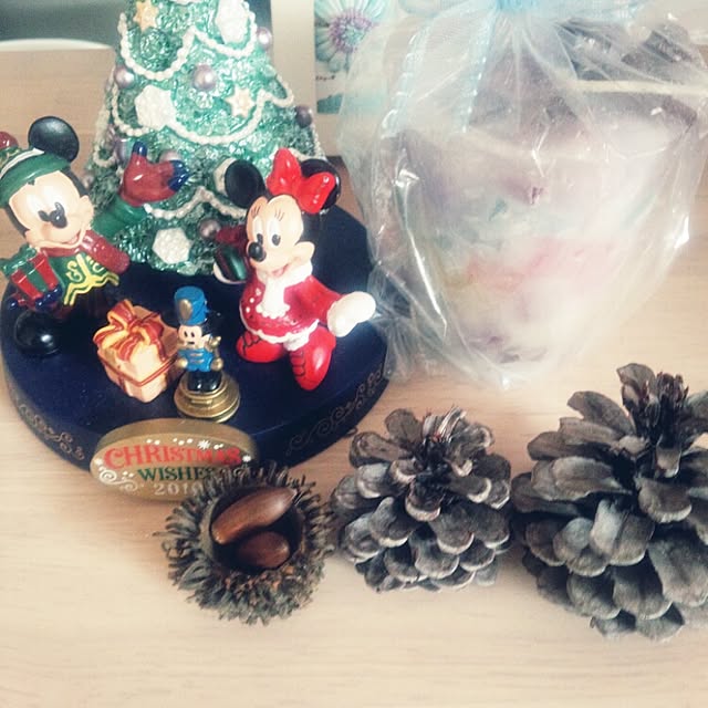 キッチン/ディズニーで買ったクリスマスの飾り/長男３歳作のキャンドル♡のインテリア実例 - 2014-11-28 09:12:19