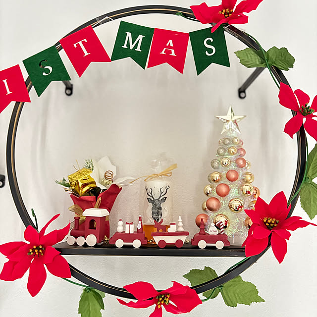 玄関/入り口/クリスマス/飾り棚/ウォールシェルフ/モノトーン...などのインテリア実例 - 2024-11-10 14:27:08