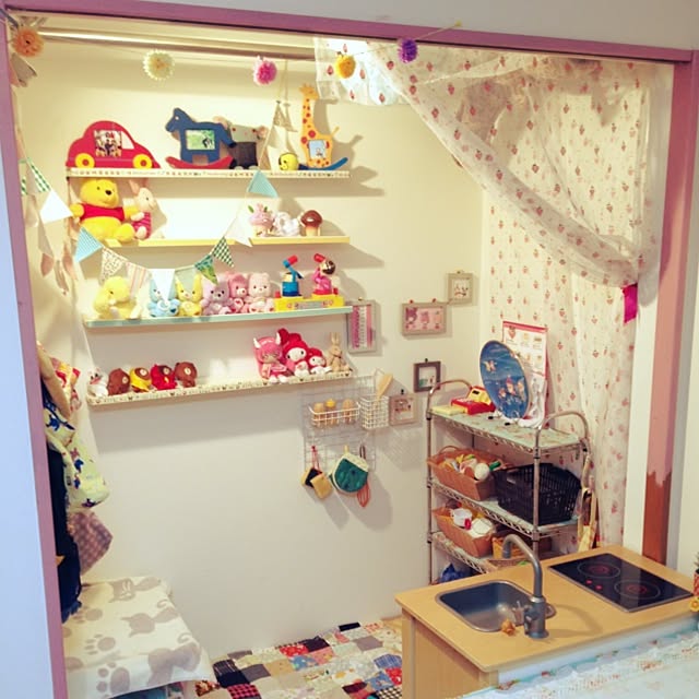 部屋全体/セリア/IKEA/子ども部屋/手作り...などのインテリア実例 - 2014-04-15 20:50:27
