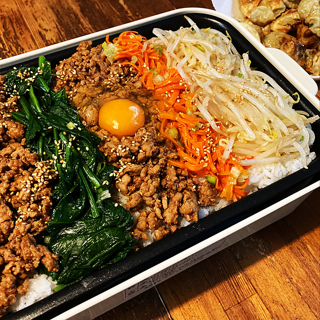 熱々ご飯/ビビンバ/冬の食卓/おうち時間/餃子...などのインテリア実例 - 2021-12-12 13:32:46