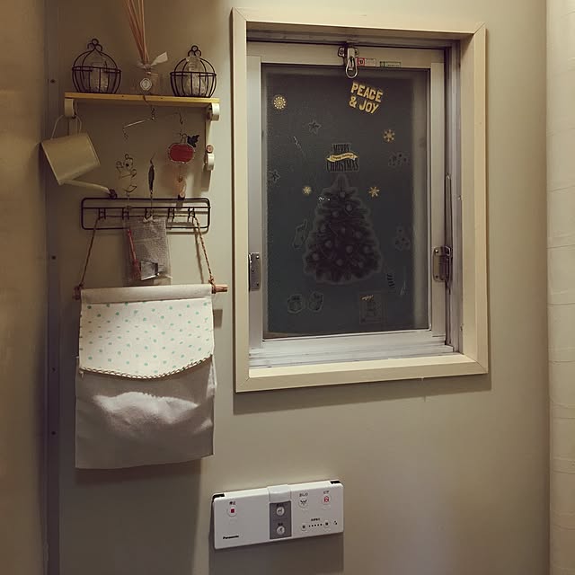 バス/トイレ/デコ窓/セリア/クリスマスデコ/100均のインテリア実例 - 2016-12-23 05:04:54