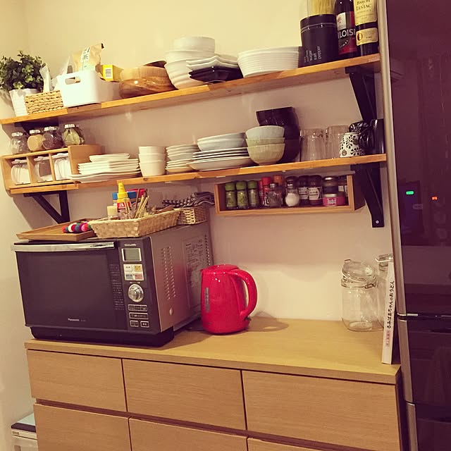 キッチン/DIY/無印良品/カフェ風/食器...などのインテリア実例 - 2016-05-02 02:06:18