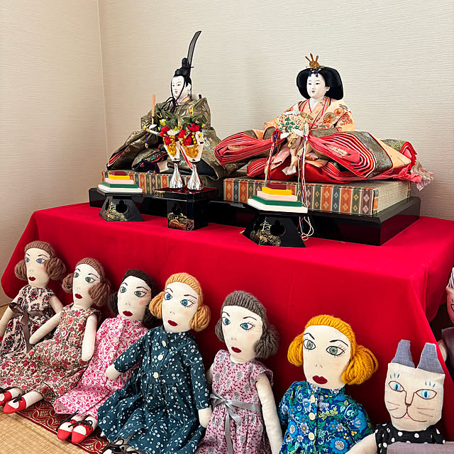 ひな祭り/部屋全体/ハンドメイド人形/ハンドメイド/ディスプレイのインテリア実例 - 2026-02-14 09:26:29