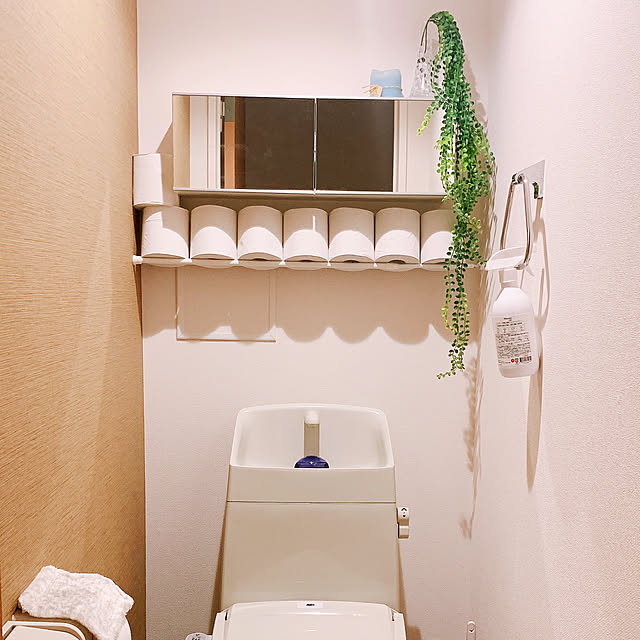 ナチュラル/ダイソー/フェイクグリーン/バス/トイレのインテリア実例 - 2021-09-12 17:04:05