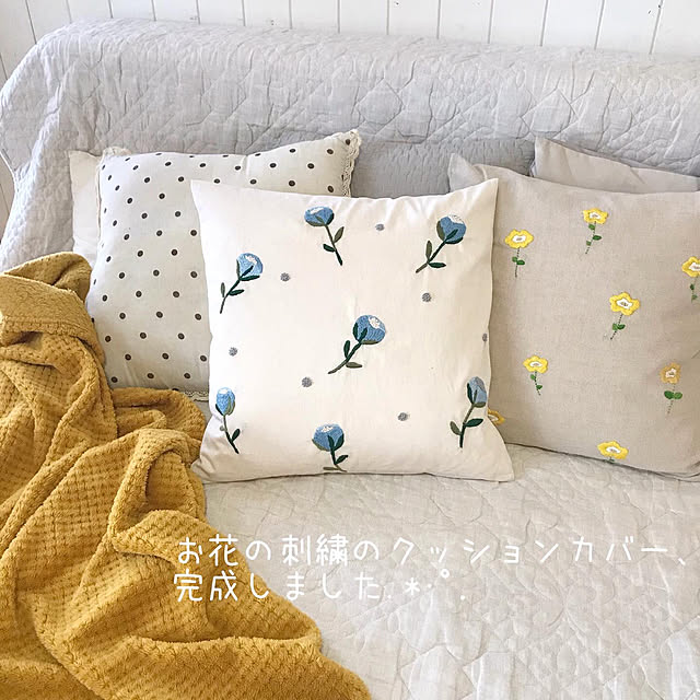 instagramと同じpic/クッションカバー 手作り/ハンドメイド/ナチュラルインテリア/ナチュラルカントリー...などのインテリア実例 - 2021-11-06 09:02:19