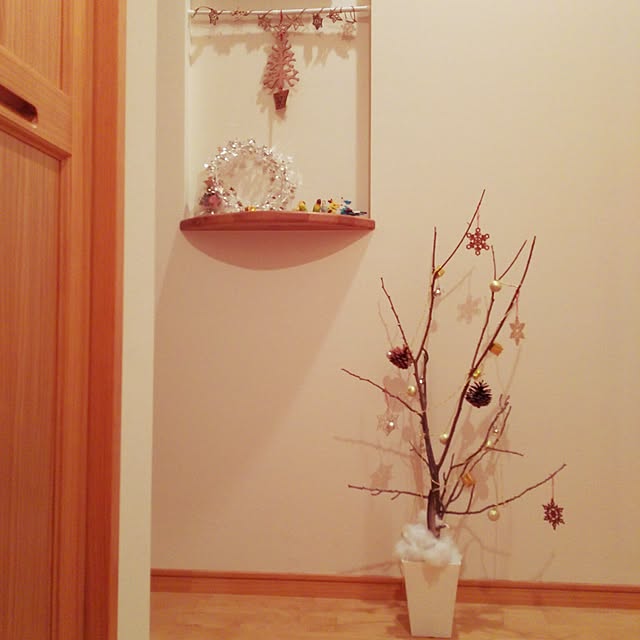 玄関/入り口/セリア/ナチュラル/ツリー/クリスマス...などのインテリア実例 - 2015-12-14 17:41:52
