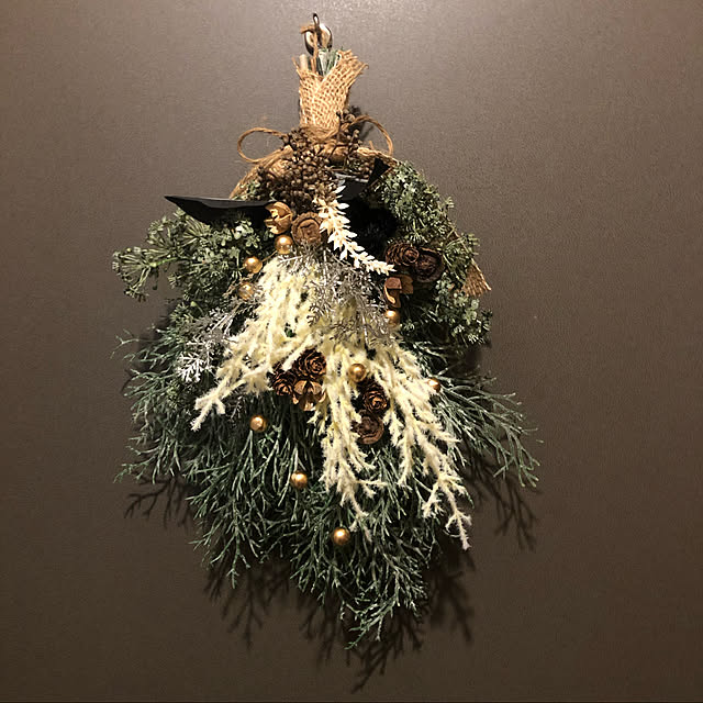 スワッグ/クリスマス/セリア/ハンドメイド/DIY...などのインテリア実例 - 2022-11-15 14:03:36