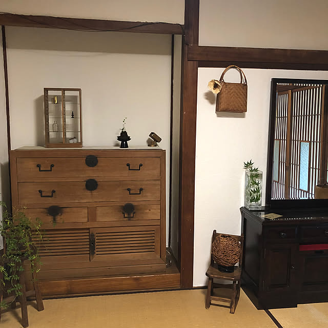 和室 古道具のおしゃれなインテリアコーディネート・レイアウト