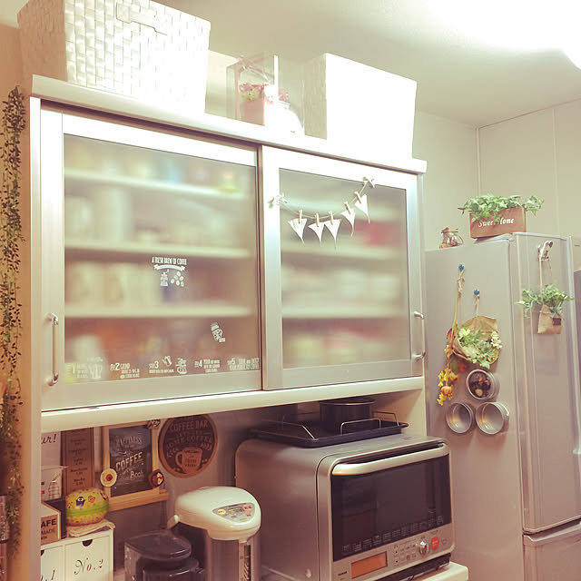 キッチン/フェイクグリーン/食器棚/カフェ風に憧れる。のインテリア実例 - 2018-02-05 07:43:53