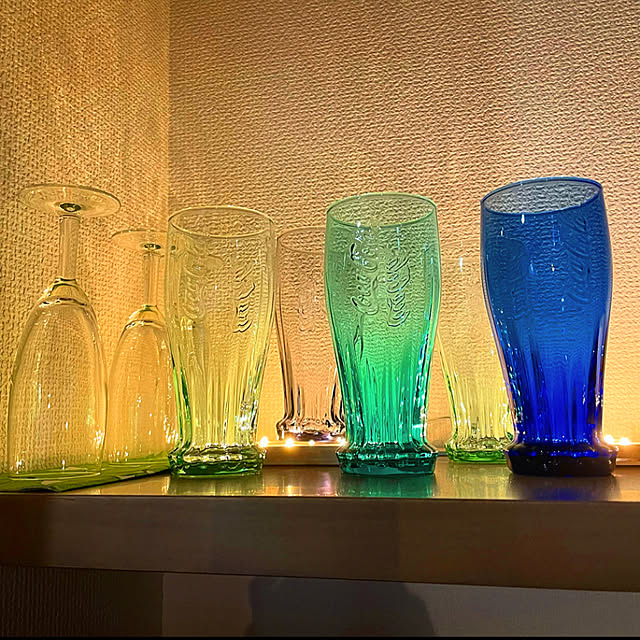 コカコーラグラス/間接照明/飾り棚/照明/棚のインテリア実例 - 2021-08-08 18:52:59