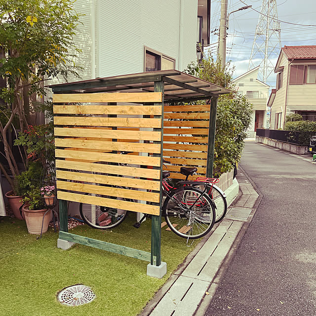 サイクルポート 自転車置き場 DIY 駐輪場 自転車 屋根 サイクル サイクルポート 自転車置き場 DIY 駐輪場 自転車 屋根 サイクル