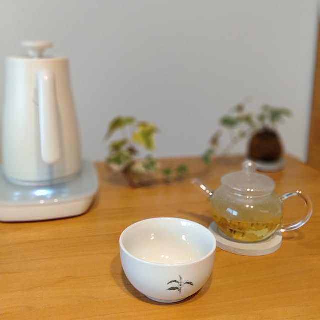 机/シンプル/苔玉/北欧/電気ケトル...などのインテリア実例 - 2020-04-19 20:28:32