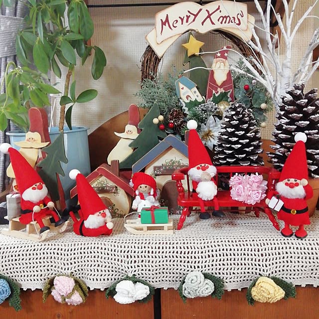 サンタさん クリスマスディスプレイのおしゃれなアレンジ・飾り サンタさん クリスマスディスプレイのおしゃれなアレンジ・飾り