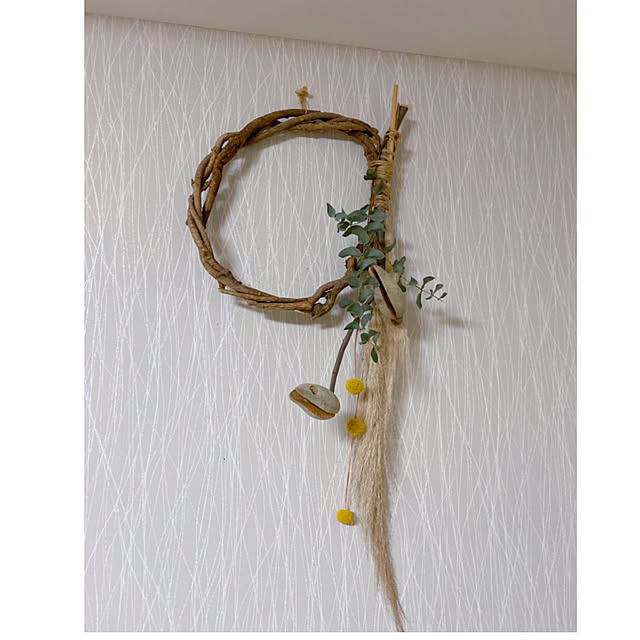 リース/手作り/ハンドメイド/ドライフラワー/壁/天井のインテリア実例 - 2021-02-18 22:11:59