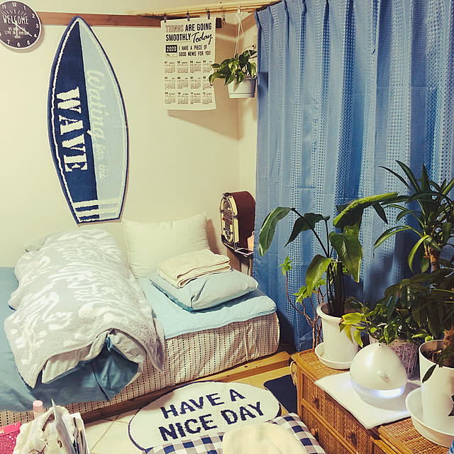 IKEA/ニトリ/観葉植物/100均/ベッド周りのインテリア実例 - 2020-04-09 18:24:51