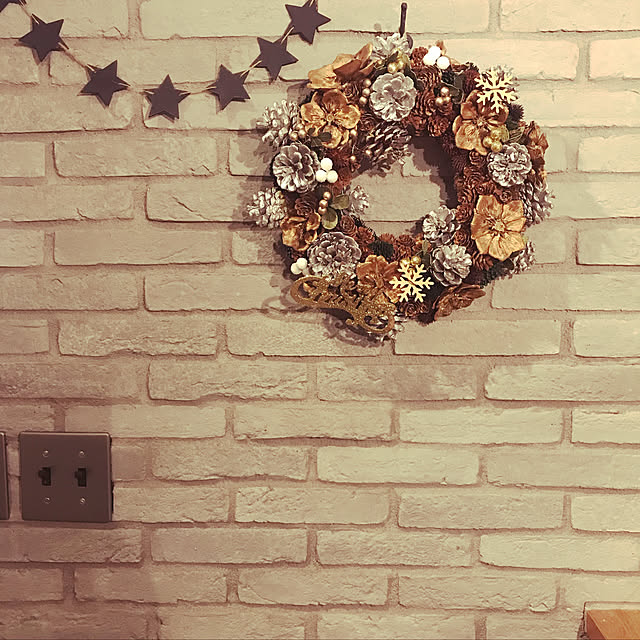 壁/天井/クリスマスリース/クリスマス/nico and.../インダストリアル...などのインテリア実例 - 2018-11-23 17:27:07