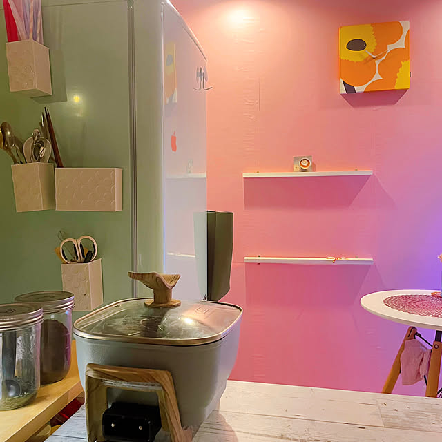 壁/天井/ピンクの部屋/ピンクの壁紙/壁紙はりかえ/壁紙...などのインテリア実例 - 2025-03-14 13:49:10