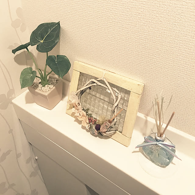 バス/トイレ/観葉植物/ナチュラル/フェイクグリーン/ホワイトインテリアのインテリア実例 - 2018-01-11 23:23:16