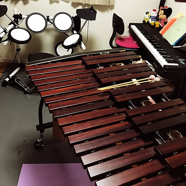 部屋全体/music/パーカッション/打楽器/音楽部屋...などのインテリア実例 - 2016-12-01 23:11:16