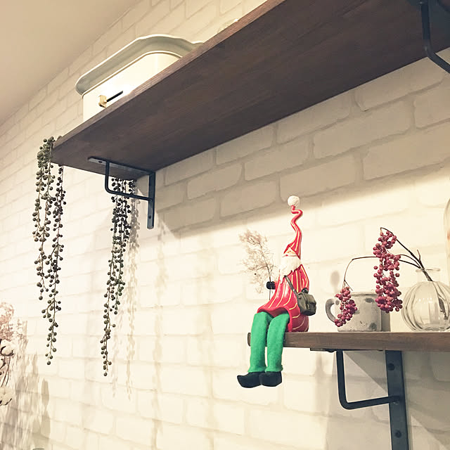 棚/サンタクロース/キッチン飾り棚/クリスマス飾り/クリスマス...などのインテリア実例 - 2018-12-12 10:05:11