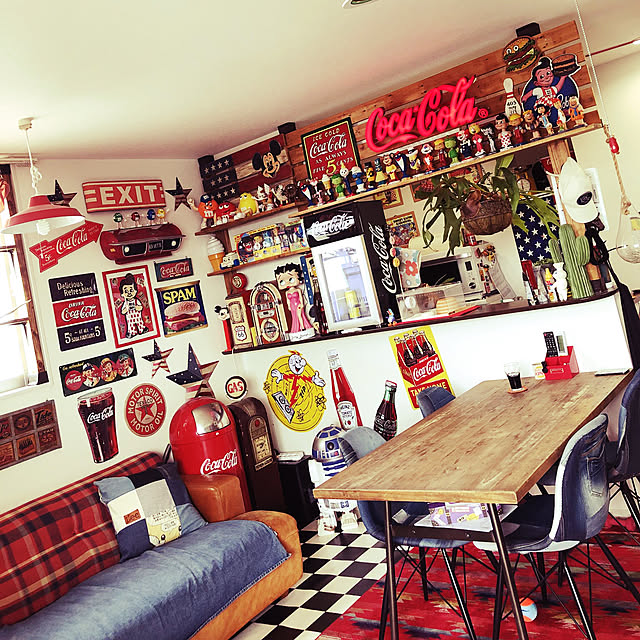 コカコーラ アメリカンダイナーのおしゃれなインテリア・部屋 コカコーラ アメリカンダイナーのおしゃれなインテリア・部屋
